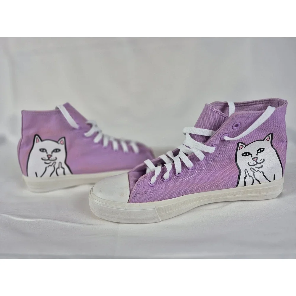 Ripndip Lord Nermal High Top Sneakers Purple Canvas‎ Mens Size 10 Skate Shoes
